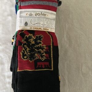 Warner Bros. Harry Potter Black and Red Casual Crew Socks NWT